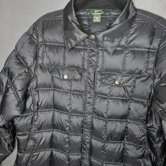 Woolrich Womens Plus 2XL Goose Down Filled Puffer Coat Jacket Black Quilted - Picture 2 of 16